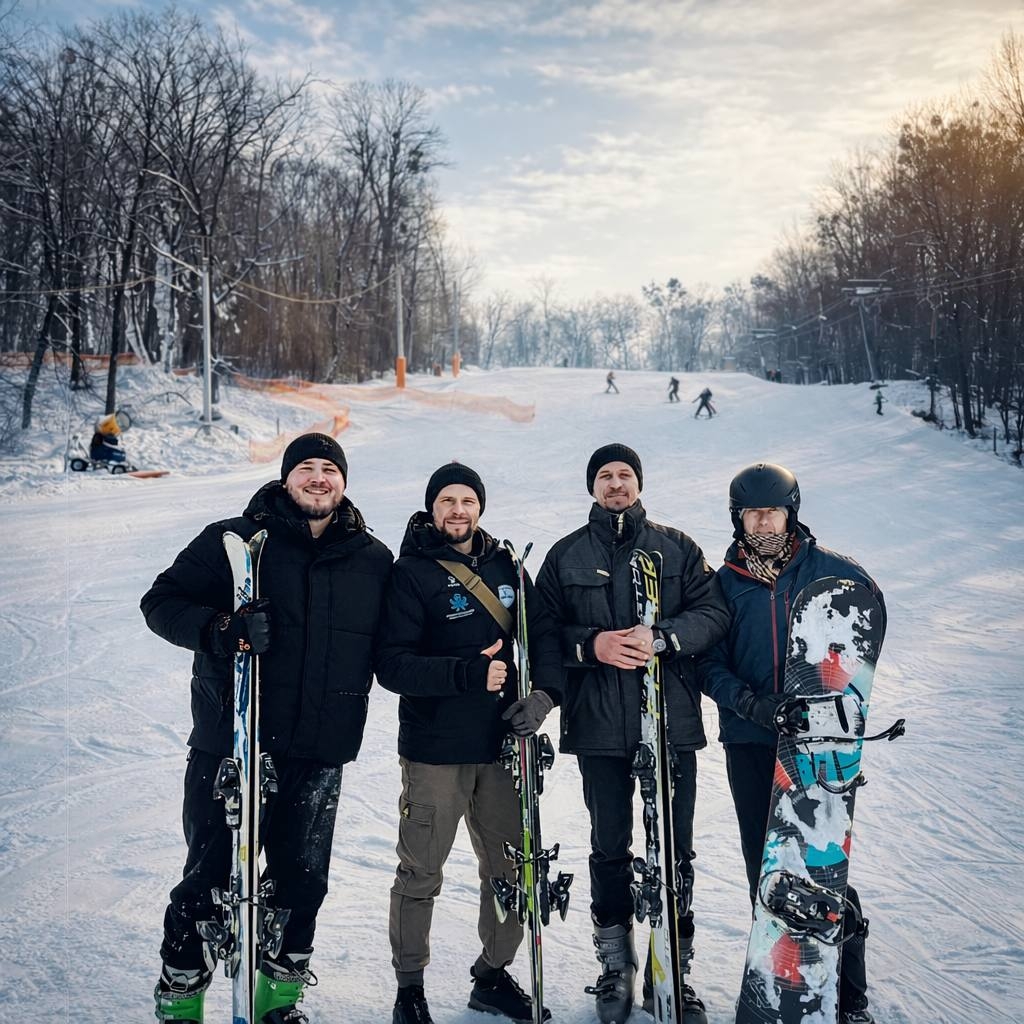 Лижне заняття на Голосіївській гірці для ветеранів: спорт, підтримка і здійснені мрії