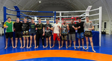 Тренування з тайського боксу за участю ветерана війни